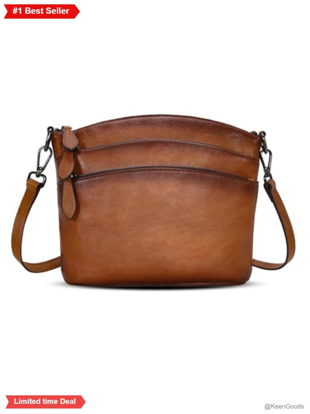 Leather Crossbody Bag for Women Vintage Satchel Shoulder Handbag Travel